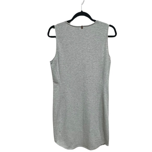 QOR Kit Women's Sweat Oder Control Fabric Tie Front VNeck Gray Dress Size Medium - Picture 2 of 5